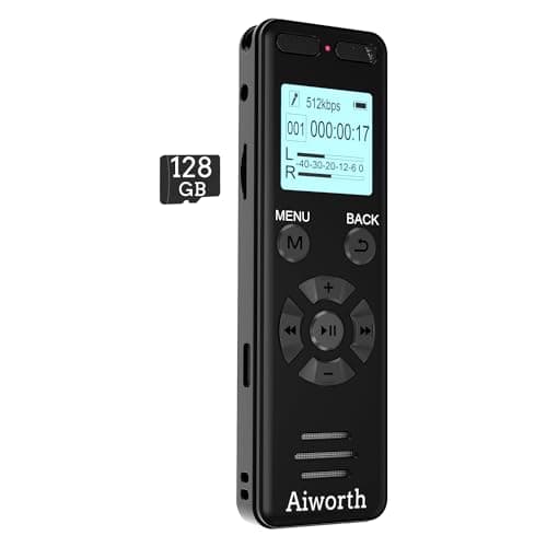 Aiworth Aiworth 136GB Digital Voice Recorder Voice Activated Recorder for Lectures Meetings