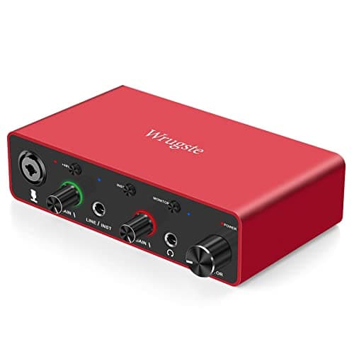 Wrugste Wrugste USB Audio Interface Solo(24Bit/192kHz)+48V Phantom Power for Computer...