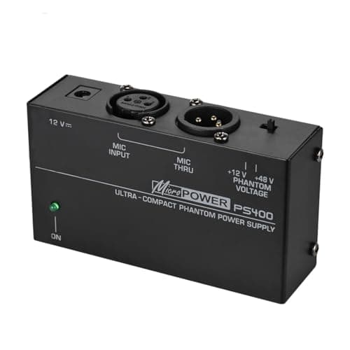 MDYFVI MDYFVI PS400 Phantom Power Universal Microphone Phantom Power Supply 12V/48V ...
