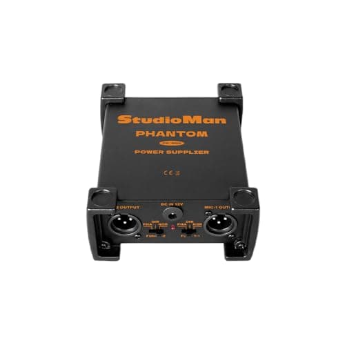 StudioMan StudioMan PS200 Professional 2-Channel Phantom Power Supply, Black, Dual XLR ...