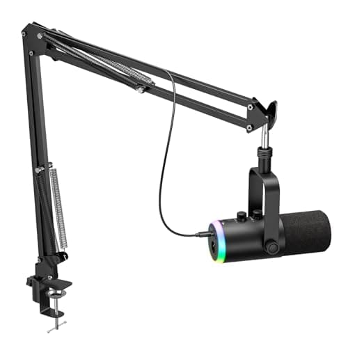 ONIKUMA GAMING ONIKUMA GAMING Dynamic Gaming Microphone | USB/XLR Dual Mode | RGB Boom Arm Mic Kit with One...