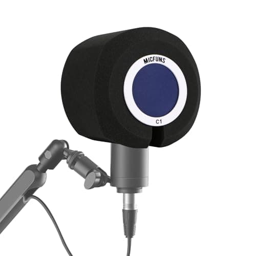 micfuns Micfuns C1 Professional Microphone Windscreen Wind Shield Pop Filter, Acousti...