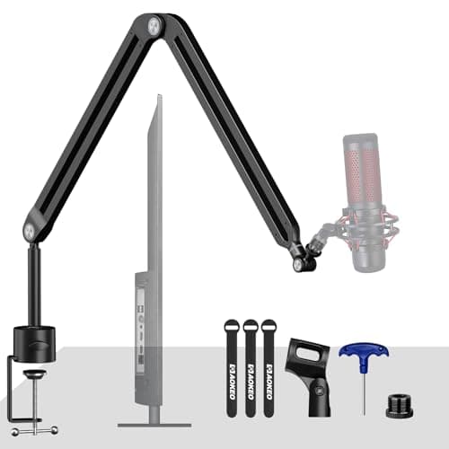 Aokeo Aokeo Microphone Boom Arm,Aokeo AK-45 Desk Adjustable Compact Mic Suspension Boom S...