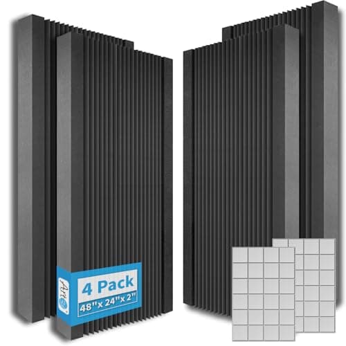Art3d Art3d 4-Pack Wedge Design Acoustic Foam Panels