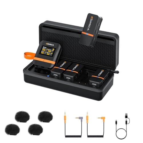 COMICA COMICA Vimo Q 4 Channel Wireless Lavalier Microphone System with Noise Reduct...