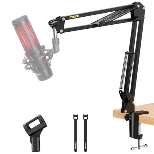 MAONO MAONO Boom Arm Microphone Stand: Adjustable Metal Suspension Mic Boom Arm for...