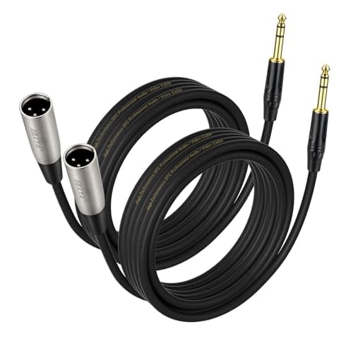 EBXYA EBXYA 1/4" TRS to XLR Male Balanced Mic Microphone Cable 6ft, XLR to 6.35 Jac...