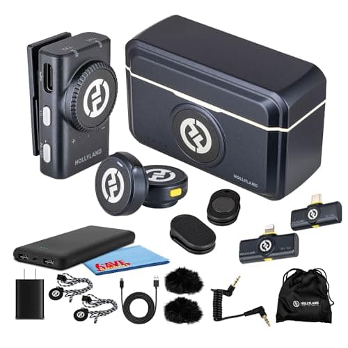 HollyView HollyView Hollyland Lark M2 Duo Wireless Lavalier Microphone System for Camera/iPhone/A...