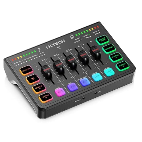 IXTECH IXTECH Gaming Audio Mixer 4 Channel Soundboard