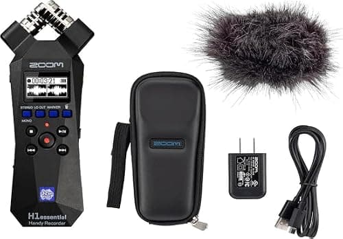 Zoom Zoom H1essential 2-Track 32-Bit Float Portable Audio Recorder Bundle with APH...