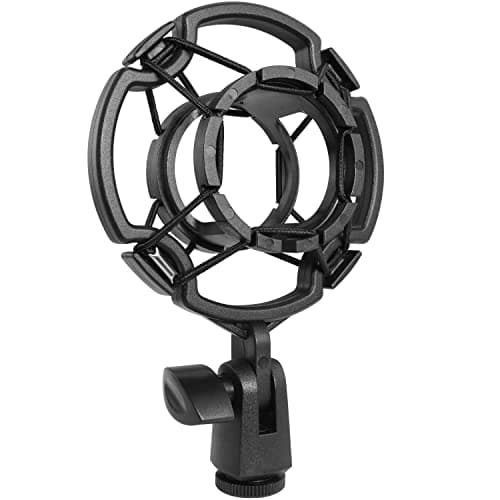 LUORNG LUORNG Microphone Shock Mount LUORNG Universal Black Anti-Vibration Mic Holder for 4...
