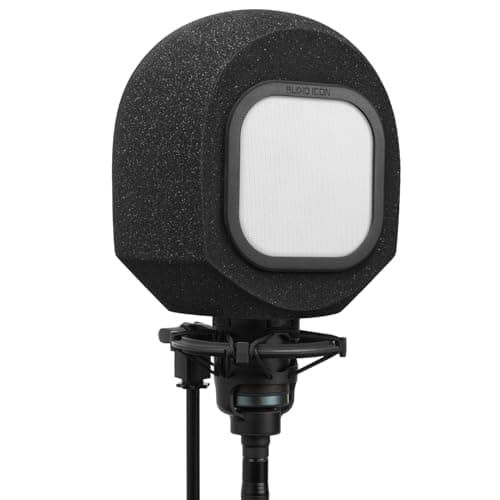 Audio Icon Audio Icon Soundbox Vocal Recording Isolation Booth | Portable Microphone Shield, Pop Fi...