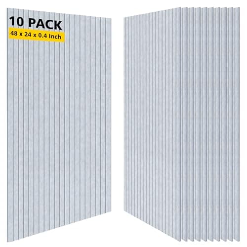 AUTORIFIC AUTORIFIC Acoustic Panels,10 Pack Sound Panels,48"x24"x0.4" Soundproof Wall Panels,High...