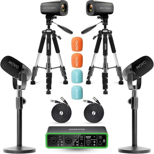 Movo Movo Video Podcast Equipment Bundle – USB Audio Interface