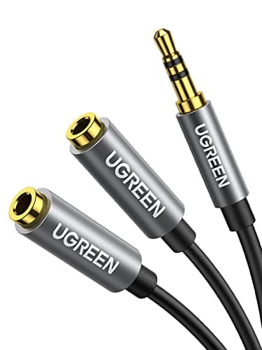 UGREEN UGREEN Headphone Splitter 3.5mm Audio Stereo Y Splitter Aux Extension Cable M...