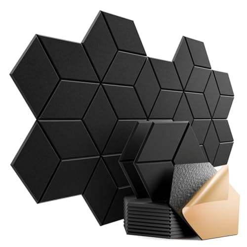 Dailycooper Dailycooper 12 Pack Self-Adhesive Acoustic Panels 12" X 10" X 0.4"