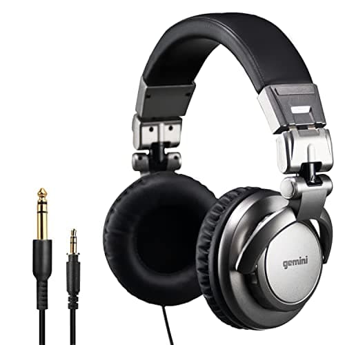 Gemini Gemini Wired Studio Headphones, 57mm Drivers, Closed-Back (DJX-500)