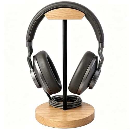 Bliocefo Bliocefo Headphone Stand Nature Wood & Metal Headset Hanger Mount Hook Gaming...