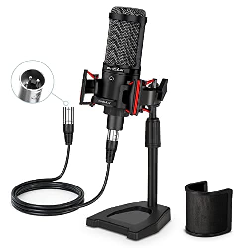 PROAR PROAR XLR Podcast Microphone Professional Cardioid Condenser Microphone for P...
