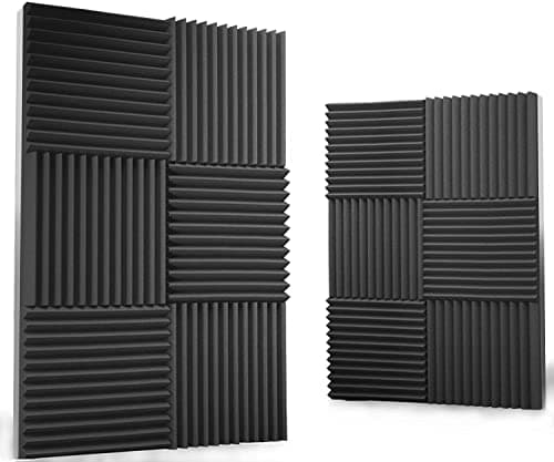 audiosoul audiosoul 12 Pack Acoustic Panels 1 X 12 X 12 Inches – Acoustic Foam