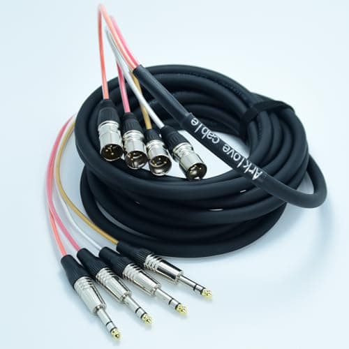 Arklove Arklove 20ft Pass Through TRS Snake Cables Audio Balanced Patch 1/4" to XLR M...