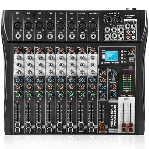 Kaschun Kaschun 8 Channel Audio Mixer with Bluetooth