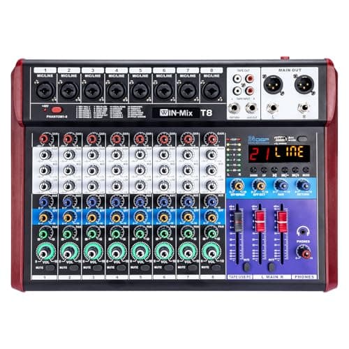 W IN-MIX W IN-MIX 8 Channel Audio Mixer – Bluetooth/USB