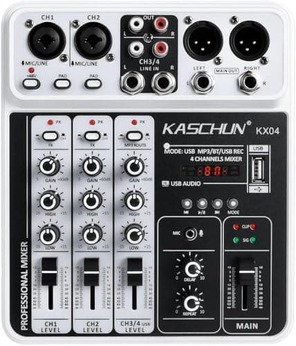 Kaschun Kaschun Professional 4-Channel DJ Audio Mixer
