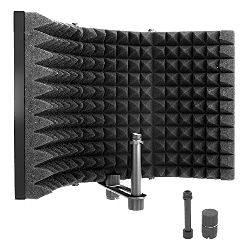 Pyle PyleUsa Microphone Isolation Shield- 3 Panel Noise Absorbing Record Booth Stu...