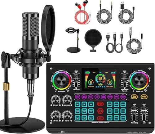 Ideanthro Ideanthro Audio Mixer Podcast Equipment Bundle Live Sound Card