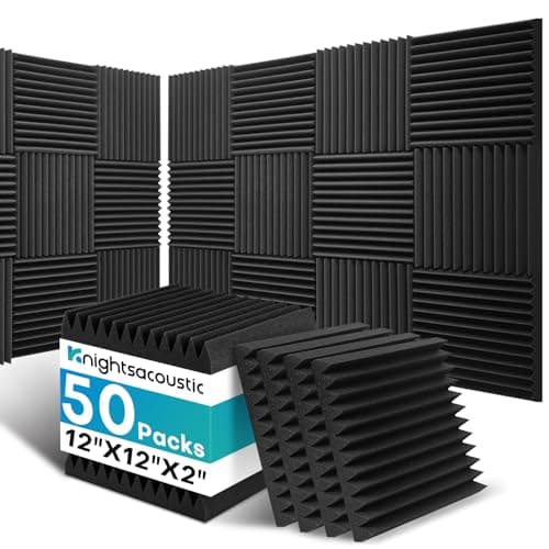 Knightsacoustic Knightsacoustic 50 Pack Sound Proof Foam Panels for Walls