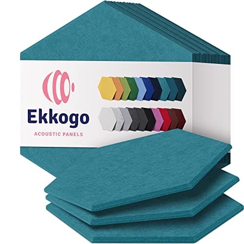 Ekkogo Ekkogo Acoustic Panels 12-Pack Soundproof Wall Panels 12"X10.4"X0.4" Sound Pa...