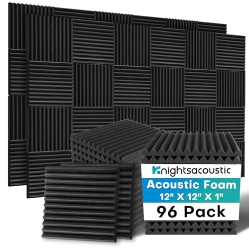 Knightsacoustic Knightsacoustic 96 Pack Sound Proof Foam Panels for Walls