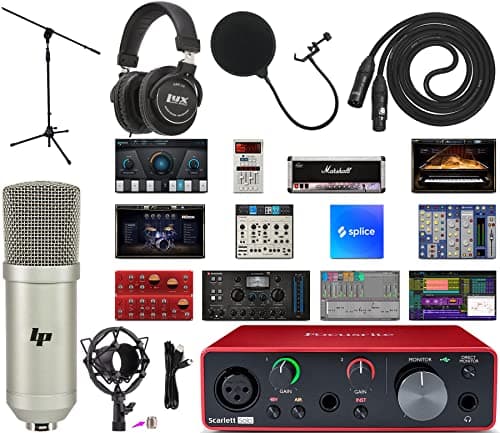 Focusrite Focusrite Scarlett Solo 3rd Gen USB Audio Interface Bundle w/LyxPro Cardioid ...