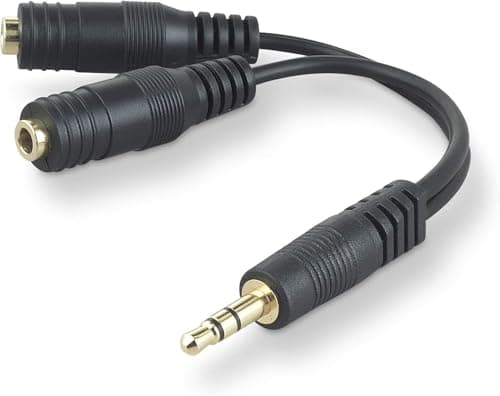Belkin Belkin 3.5mm Audio Splitter β Dual Headphone and Speaker Jack Adapter for Sha...
