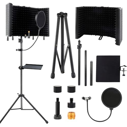 Kaieyres Kaieyres 5-Sided Isolation Shield Microphone Stand