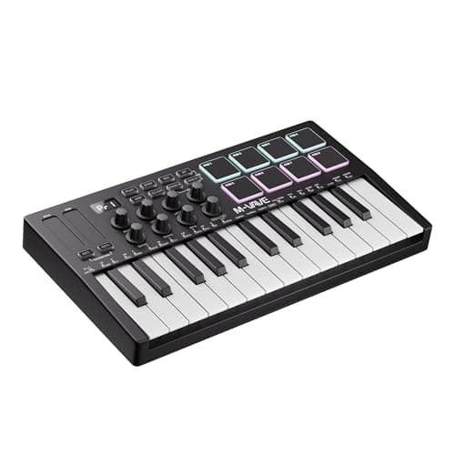 DAIERTEK DaierTek Midi Keyboard Controller 25 Key Portable Mini Bluetooth & USB Midi P...