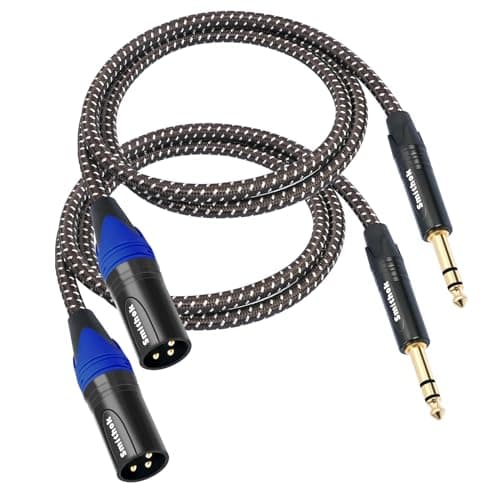 Smithok Smithok 2Pack 1/4" to XLR Cable,Heavy Duty Nylon Braided,Gold Plated Plug,Bal...