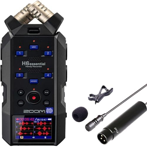 Teds Electronics Teds Electronics Zoom H6essential 6-Track 32-Bit Float Portable Audio Recorder with Wired XLR ...