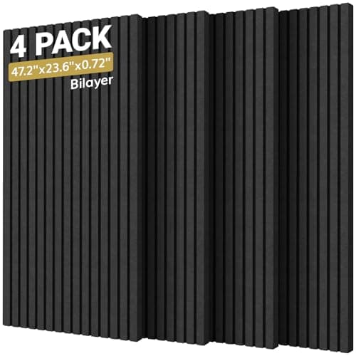TONOR TONOR Dual-Layer Thickened Acoustic Wall Panels Self Adhesive, 4 pack 47.2"x2...