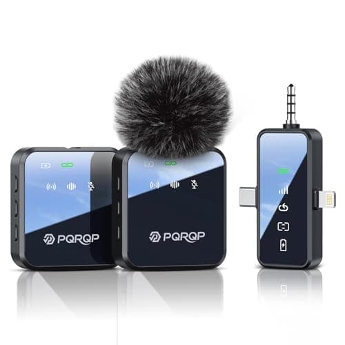 PQRQP PQRQP 3 in 1 Wireless Lavalier Microphone