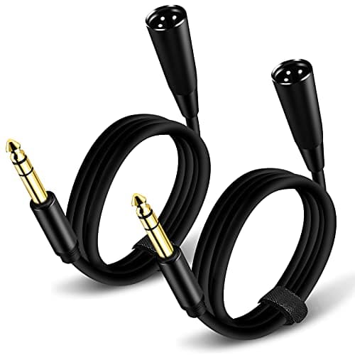 belipro belipro 1/4 Inch TRS to XLR Cable 10Ft 2pack