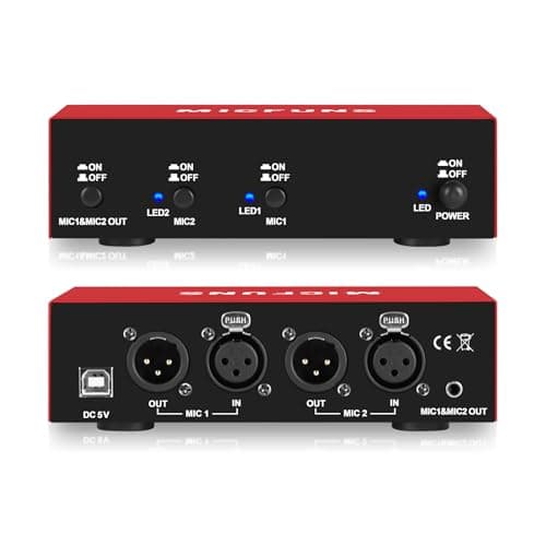 micfuns Micfuns MC new 2 Channel 48V Phantom Power Supply
