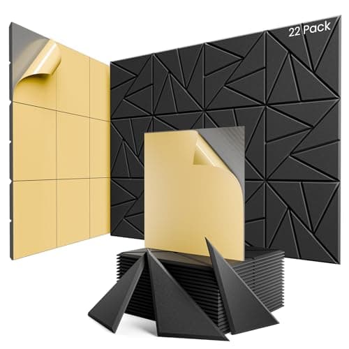 ROOME ROOME 22 Pack Acoustic Panels with Self-Adhesive