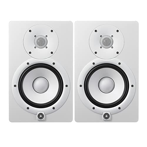 Yamaha YAMAHA HS7W 6.5-Inch Powered Studio Monitor (White, 2-Pack) Bundle (2 Items)
