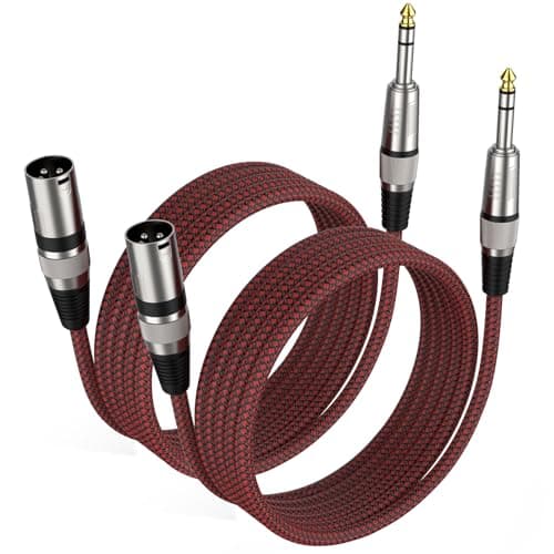 BIFALE BIFALE 1/4'' TRS to XLR Male Cable 25 FT 2Pack