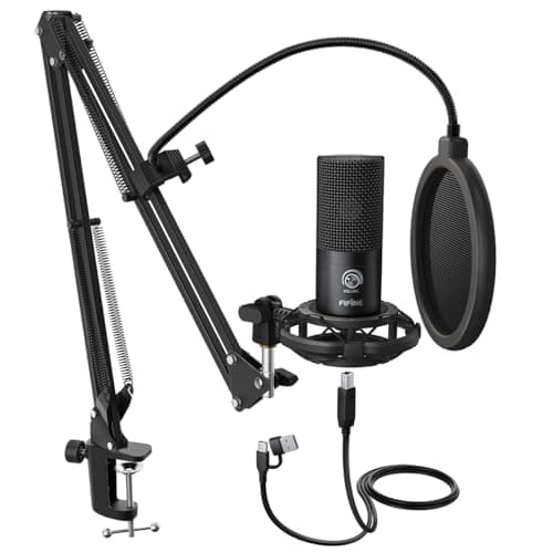 FIFINE FIFINE Studio Condenser USB Microphone Computer PC Microphone Kit with Adjust...