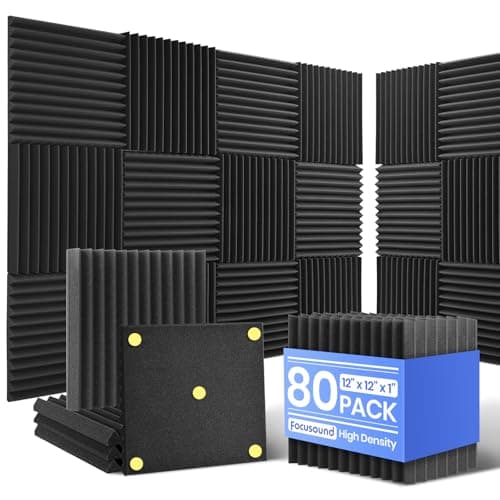 Focusound Focusound 80 Pack Sound Proof Foam Panels