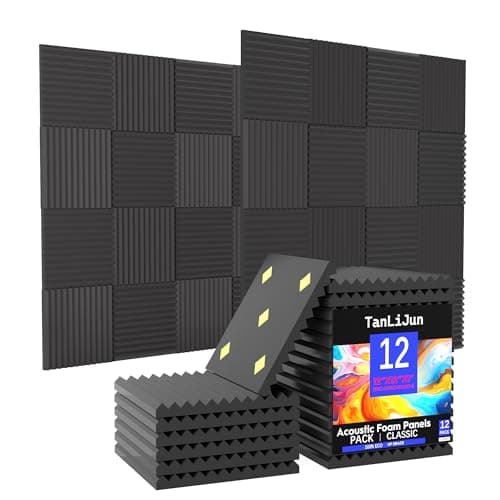 TANLIJUN TANLIJUN 12 Pack Sound Proof Foam Panels for Walls