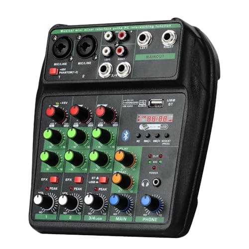 TAVOSOP TAVOSOP 4 Channel Professional mixer audio 99DSP Bluetooth U disk 48V Phantom...